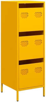 vidaXL Highboard Senfgelb 39x35x103,5 cm Stahl 851403