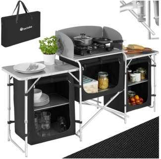 tectake Campingtisch Campingküche XXL mit 5 Fächern (1-St, 1 tlg), Vielseitige Aufbauküche