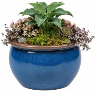 Blumentopf Pflanzgefäß Keramik Modell "Bavaria" 45cm Royal Blau