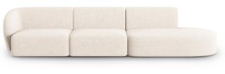 Micadoni Modulares Sofa Shane 4-Sitzer Rechts Chenille Hellbeige Melange