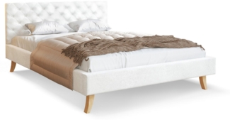 FDM Polsterbett ZUZA 120x200 cm, 140x200 cm, 160x200 cm, 180x200 cm (ohne Matratze, Lattenrost aus Holz), ohne Matratze, Lattenrost aus Holz