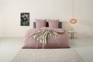 Home affaire Bettwäsche Melli, Biber, 2 teilig, Bettwäsche aus Baumwolle, Leinen-Look in Melange-Optik