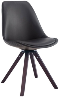 Besucherstuhl Calais Drehbar Walnuss Square, schwarz