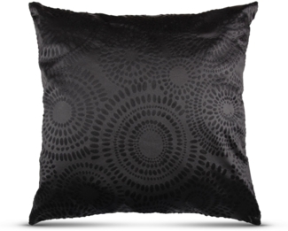 Kissenhülle 50x50 mit verd. Reißverschluss, ( Schwarz ) Kissenbezug Punkte, Dekorative Kissenbezüge, weicher Bezug für Kissen