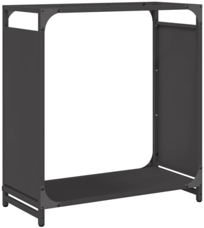 vidaXL Brennholzregal Schwarz 60x28x65 cm Kaltgewalzter Stahl 864199