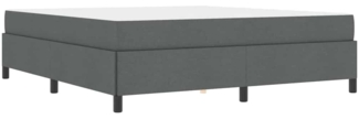 vidaXL Boxspringbett Dunkelgrau und Schwarz 180 x 200 cm 3398879