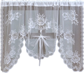 Refttenw Gardine Spitzenbedruckte Vorhänge, Trennvorhänge,Vorhang,halbtransparent