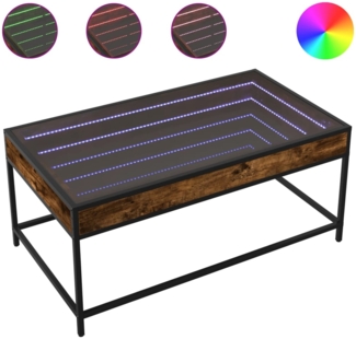 vidaXL Couchtisch mit Infinity-LED Räuchereiche 90x50x41 cm 847689
