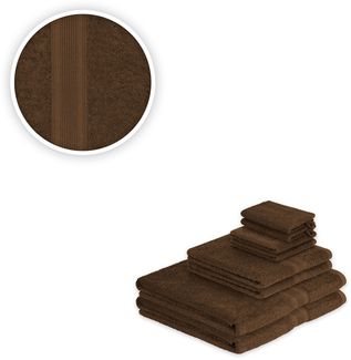 Handtücher Kombi Pärchen Set 8teilig 500 g/m² Schokobraun