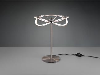Moderne LED Tischlampe CHARIVARI Silber matt, Höhe 50cm
