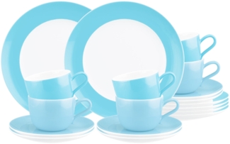 Seltmann Weiden Liberty Pure Colors Kaffeeservice 18-teilig - Lagoon Blue
