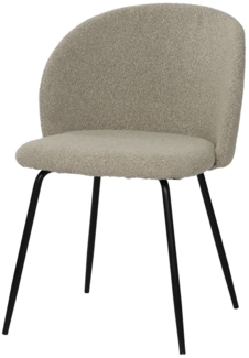 2er Set Stühle Sit&Chairs 60 x 78 x 48 cm Polyester Metall Taupe Schwarz