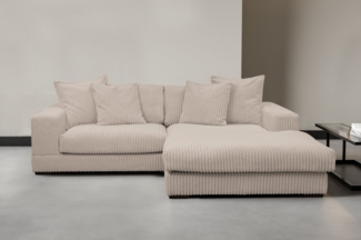 WERK2 Ecksofa Eldorado L-Form, Design Ecksofa, besonders weicher Sitzkomfort, extra breite Ottomane