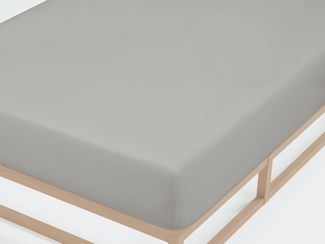 Biberna Jersey-Spannbetttuch, 100 % Baumwolle, Sturmgrau, 1x 90x190 cm - 100x200 cm