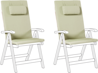 Sitzauflagen 2er Set TOSCANA JAVA AMANTEA PREMIUM 50x70 cm Grün