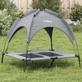 vidaXL Hundeliege mit Dach Anthrazit Oxford-Gewebe und Stahl 172594