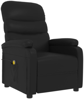 vidaXL Massagesessel Schwarz Kunstleder, Ausstattung: ohne 5V-Adapter [289689]