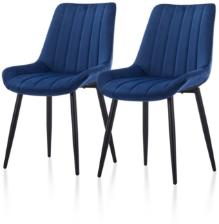 Ofcasa Esszimmerstuhl Küchenstühle (2er Set), Samt gepolsterter Stühle mit Metallbeinen