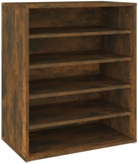 vidaXL Schuhschrank Räuchereiche 60x35x70 cm Holzwerkstoff 816014