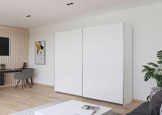 rauch Schwebetürenschrank Kleiderschrank Schrank Breiten 131/175/218/261 cm KRONACH TOPSELLER (3 verschiedene Ausstattungen BASIC/CLASSIC/PREMIUM (inkl. SOFT-CLOSE) optional ohne, mit 1 oder 2 Spiegel, viel Stauraum MADE IN GERMANY