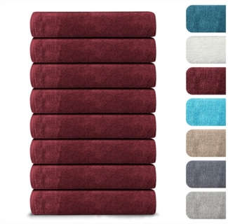 BARBONS Handtücher Set – 8-tlg Handtuch Set 50x100 cm für Badezimmer, Gäste & Alltag, (8-St), Walkfrottee, 100% Baumwolle, saugstark, weich