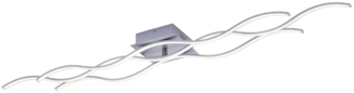 JUST LIGHT 15167-55 WAVE LED Deckenleuchte stahlfarben Wellenform 3000K 140cm
