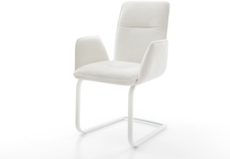 Freischwinger Vinja-Flex Bouclé Soft Beige Freischwinger flach Weiß