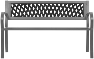 vidaXL Gartenbank Schwarz 120 cm Stahl 319582