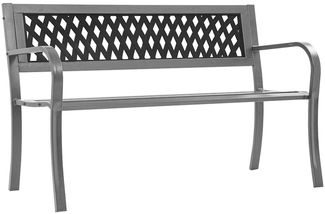 vidaXL Gartenbank Schwarz 120 cm Stahl 319582