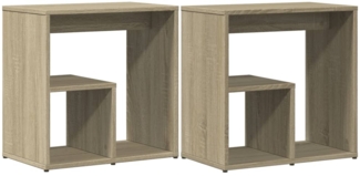 vidaXL Beistelltische 2 Stk. Sonoma-Eiche 50x30x50 cm Holzwerkstoff 840560