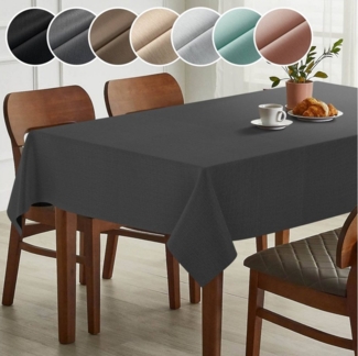 ANRO Tischdecke Hochwertig Tischwäsche mit Beschichtung (Einzelstück 1-tlg), Premium TEFLON und 2-Fache Acryl Beschichtung