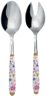 EasyLife Salatbesteck Mon Amour, Spülmaschinengeeignet, Mehrfarbig, Motiv: Herzen & Blumen