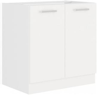 EKO White Spülenschrank 80 Weiss matt Küchenzeile Küchenblock Küche Einbauküche