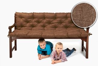 sunnypillow Bankauflage Bankauflage Stuhlkissen viele Farben und Größen zur Auswahl, 120x50x50cm braun