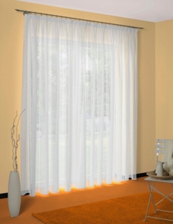 Wirth Gardine Gerty (1 St), Faltenband, halbtransparent, Sablé, Store