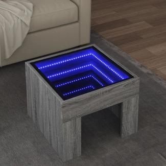 vidaXL Couchtisch mit Infinity-LED Grau Sonoma 40x40x30 cm 847600