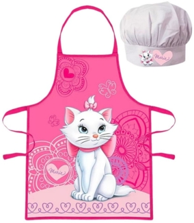 Disney Kochschürze Aristocats Marie, (2-tlg), Kinder Koch-Set 2 tlg. Backschürze + Chefmütze