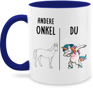Shirtracer Tasse Andere Onkel Dabbing Einhorn, Onkel Geschenk für Onkel Weihnachten, Keramik, Onkel