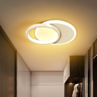 Senmudi Deckenleuchte LED Deckenleuchte Wohnzimmer Schlafzimmer Kinderzimmer Dimmbar 15W, LED fest integriert, Tageslichtweiß, Bierfarbe, Neutralweiß, Kaltweiß, Schlafzimmerlampe Weiß Deckenlampe 3000K-6000K Modern für Küche Balkon