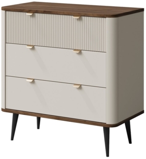 Compleo Kommode schmal, 90 cm breit, Sideboard mit 3 Schublade LILIA, Modern design