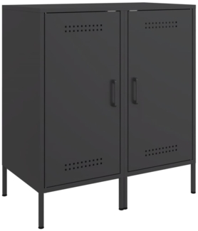 vidaXL Sideboards 2 Stk. Schwarz 36x39x79 cm Stahl 843013