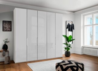 WIEMANN Drehtürenschrank Monaco, Made in Germany, höhenverstellbare Inneneinteilung mit edler Glasfront und hochwertigen Beschläge inkl. Türdämpfung