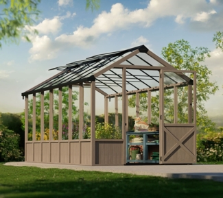 Palram - Canopia Natura 812 | Holz Gewächshaus |