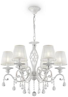 Maytoni Kronleuchter Grace 6-flammig weiß gold