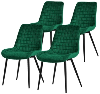 ML-DESIGN Stuhl Esszimmerstühle mit Rückenlehne moderne Design Lounge Küchenstühle (4 St), Polsterstuhl Esstischstühle 4er Set Küchenstuhl Samt