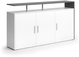 Vicco Kommode Weiß/Anthrazit 160 x 91.6 cm, Amato