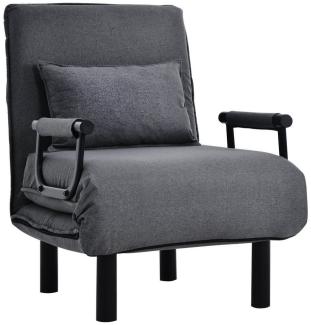 Merax Relaxsessel, 3-in-1 Funktion mit Kissen, Schlafsessel mit 6 Positionen, Holzbeine