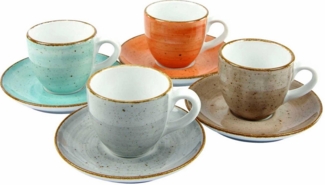 CreaTable 17724 Espressotasse Vintage Nature, mehrfarbig (1 Set, 8-teilig)