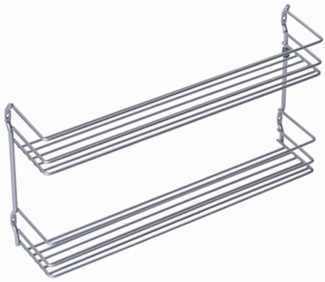 Metaltex Gewürzregal "Pepito" 2 Etagen 36 x 8 x 19 cm, für Schranktür