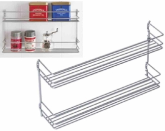 Metaltex Gewürzregal "Pepito" 2 Etagen 36 x 8 x 19 cm, für Schranktür
